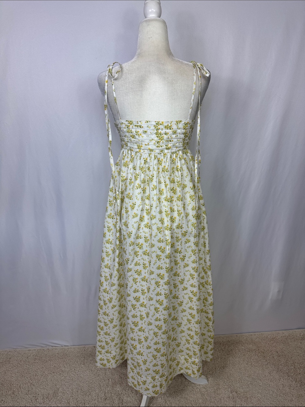 Petal &‎ Pup Ashtyn Pleated Bodice Maxi Sundress Size 6 Floral Yellow - Picture 8 of 13